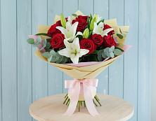 Букет цветов из:  Лилии и Розы #REPLACE_PRED# Архангельском Тульской области