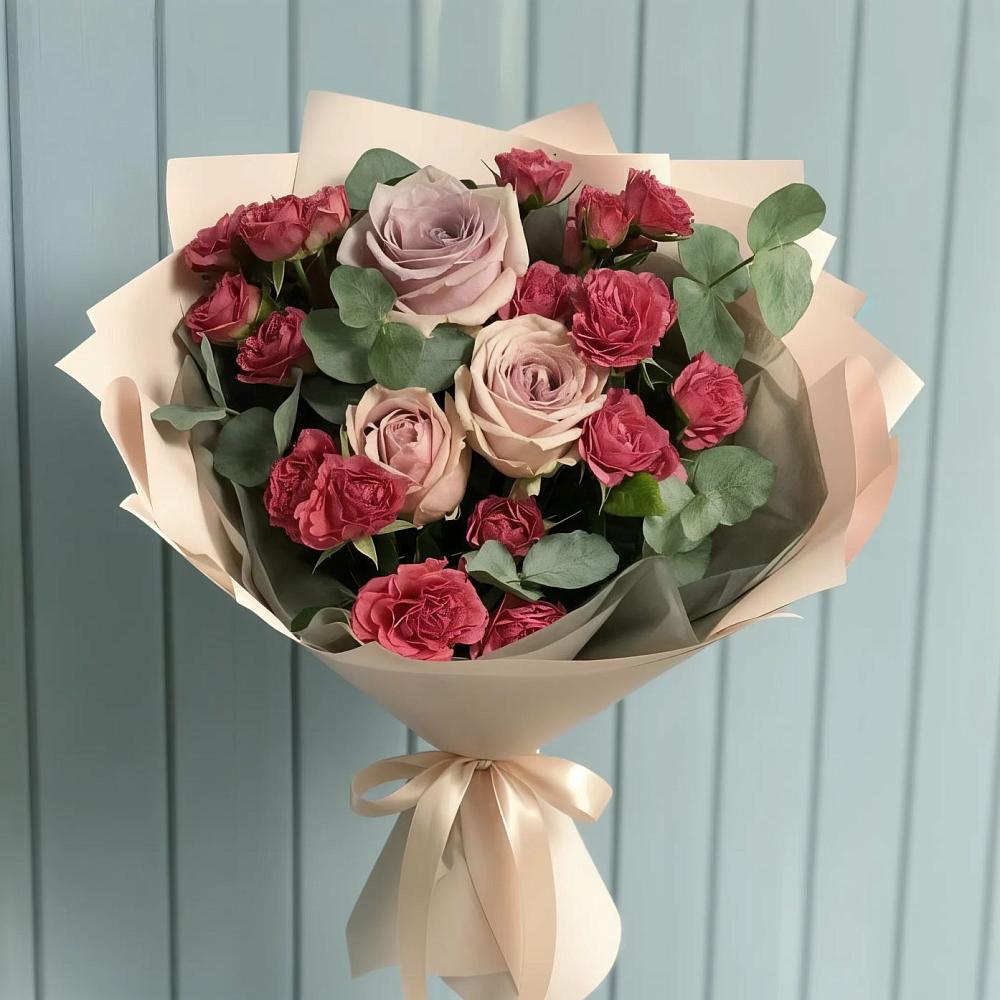 Букет цветов из: Гвоздики и Розы в Архангельском Тульской области