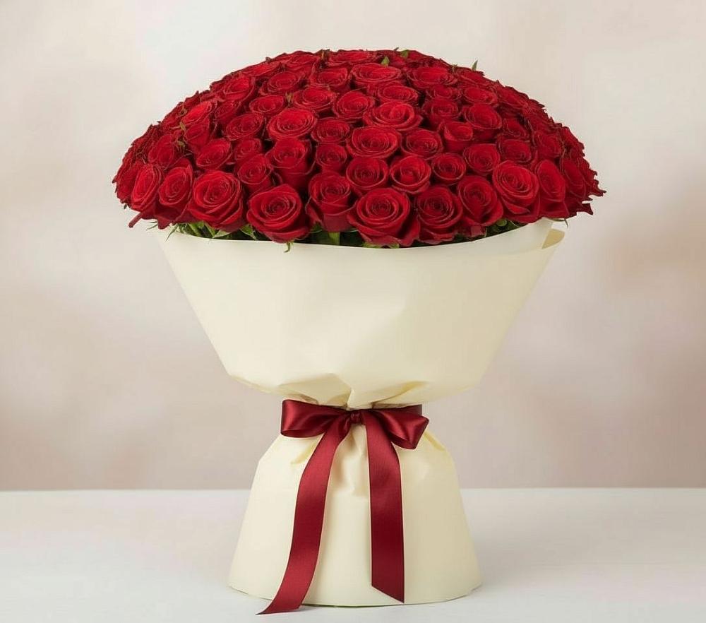 Букет 101 Красная роза Милано в Архангельском Тульской области