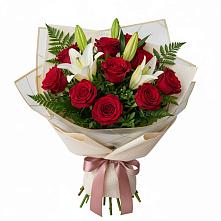 Букет цветов из:  Лилии и Розы в Архангельском Тульской области