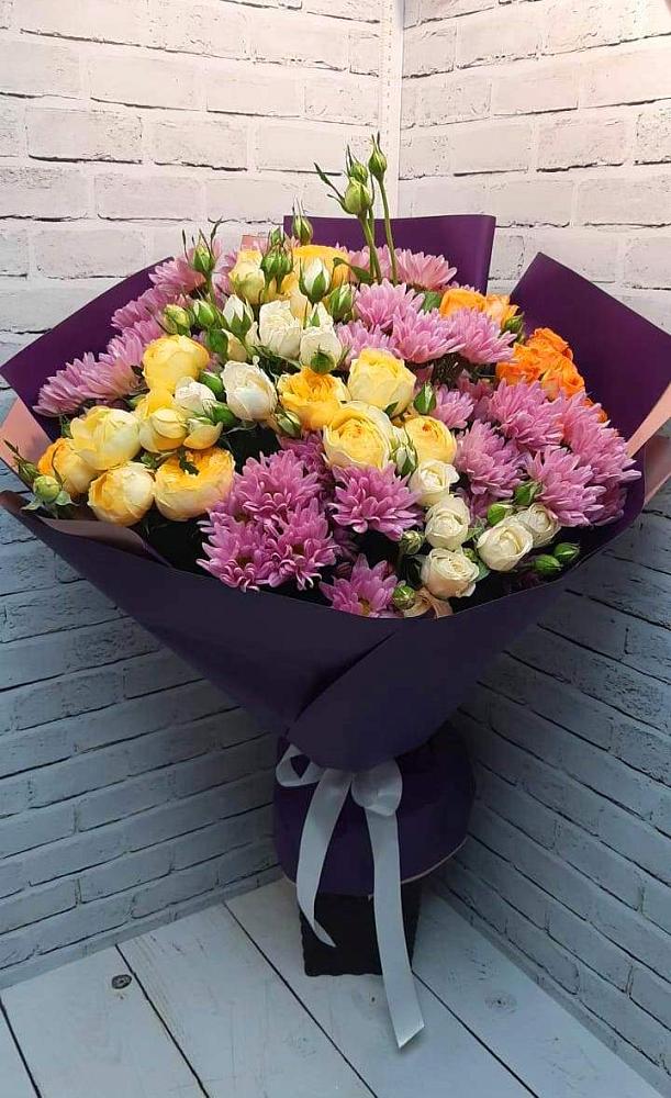 Букет цветов из: Хризантемы и Розы в Архангельском Тульской области