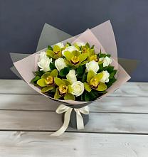 Букет цветов из:  Орхидеи и Розы #REPLACE_PRED# Архангельском Тульской области