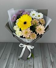 Букет цветов из:  Розы, Герберы и Хризантемы в Архангельском Тульской области