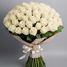 Букет 101 беля роза Белоснежка в Архангельском Тульской области