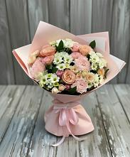 Букет цветов из:  Гвоздики, Розы и Хризантемы в Архангельском Тульской области