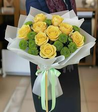 Букет цветов из:  Хризантемы и Розы в Архангельском Тульской области