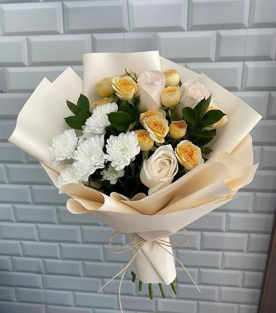 Букет цветов из: Розы и Хризантемы в Архангельском Тульской области