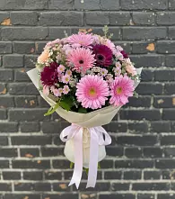 Букет цветов из:  Герберы и Хризантемы в Архангельском Тульской области