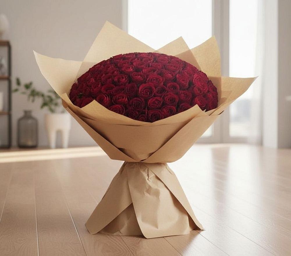 Букет 101 Красная роза в Архангельском Тульской области