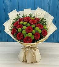 Букет цветов из:  Розы и Хризантемы в Архангельском Тульской области