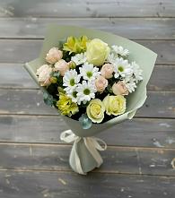 Букет цветов из:  Альстромерии, Розы и Хризантемы #REPLACE_PRED# Архангельском Тульской области