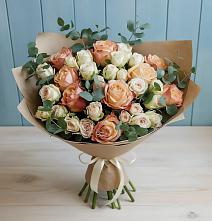 Букет цветов из:  Альстромерии и Розы #REPLACE_PRED# Архангельском Тульской области